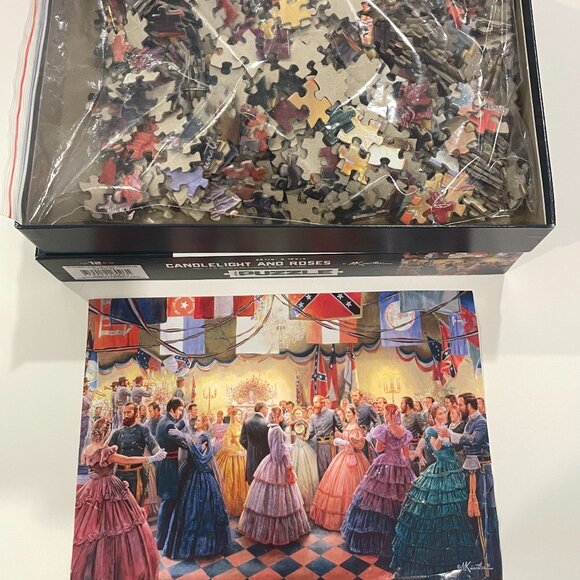 Candlelight & Roses 1000 Piece Puzzle - Picture 3 of 5